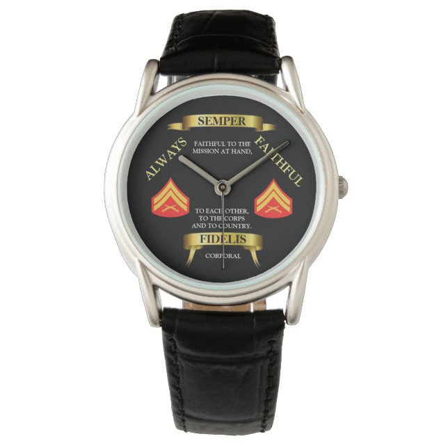 E-4 SEMPER FIDELIS/ALWAYS FAITHFUL ARMBANDSUR (Framsida)