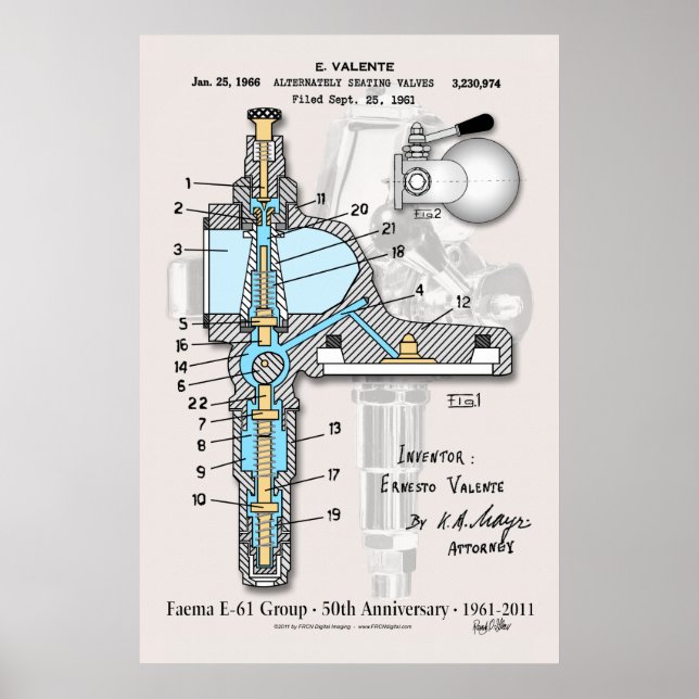 E-61 50-årsjubileum 24" x 36" poster (Framsidan)