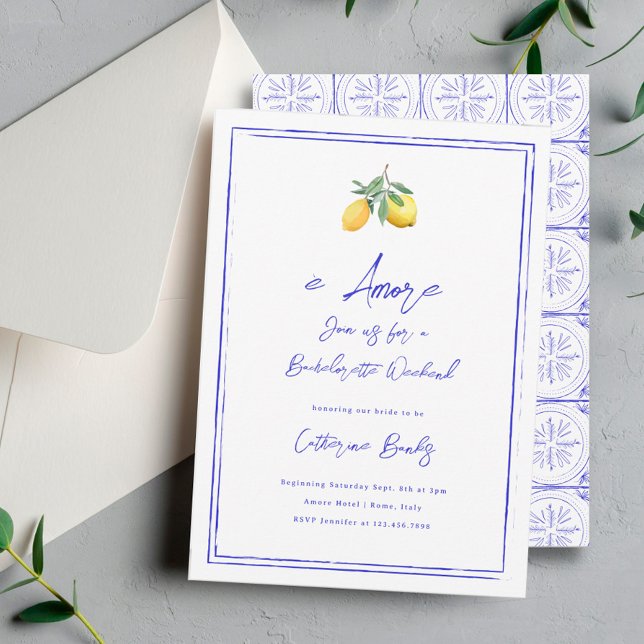 è Amore Italiana Bachelorette Party Inbjudningar (Skapare uppladdad)