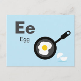 E är för Egg - Alphabet Flash Card Vykort