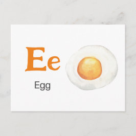 E är för Egg - Alphabet Flash Card Vykort