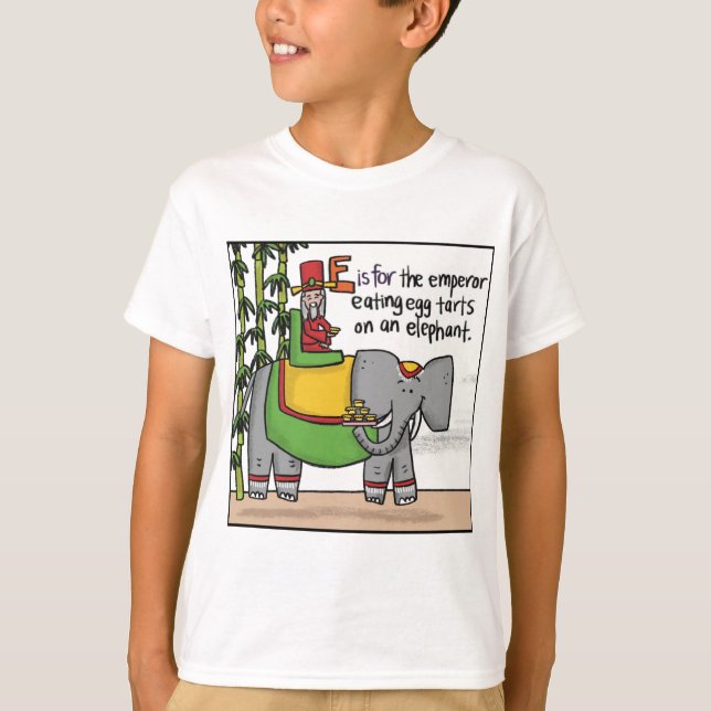 E är för Egg Tarts Kids T-shirt (Framsida)
