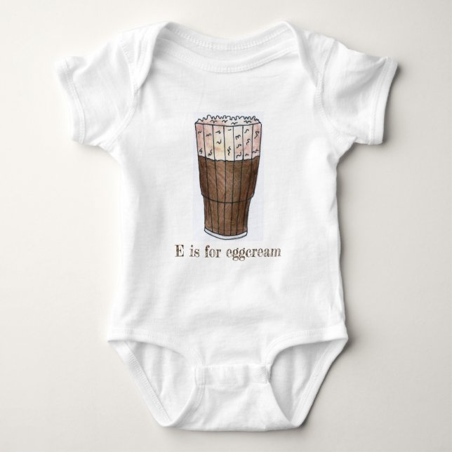 E är för Eggkräm Classic NYC Chocolate Egg Cream Tee Shirt (Framsida)