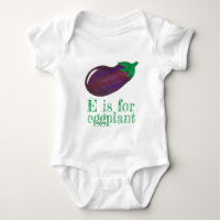 E är för EGGPLANT Lila Eggplant Vegetable ABCs