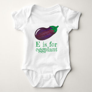 E är för EGGPLANT Lila Eggplant Vegetable ABCs T Shirt