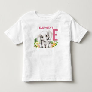 E är för Elefant Alfabet Barn T Shirt