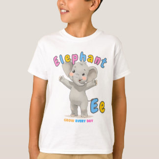 "E är för Elephant" Alphabet Tee - Grow varje dag