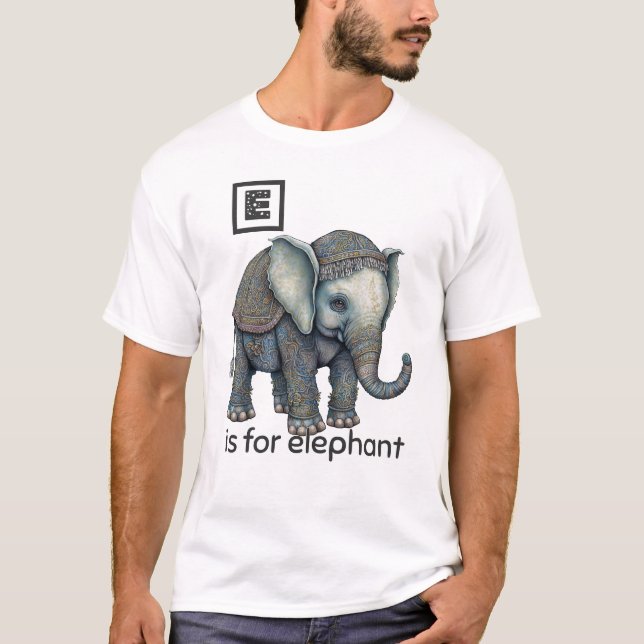 E är för Elephant T-Shirt (Framsida)