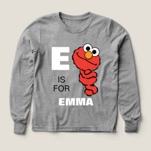 E är för Elmo Lägg till ditt namn Tee Shirt