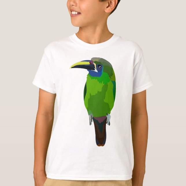 E är för Emerald Toucan T Shirt (Framsida)