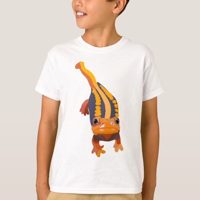 E är för Emperor Crokodile Newt T Shirt (Framsida)