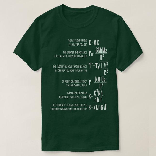 E är lika med MC-relativitet i fyrkant T Shirt (Design framsida)