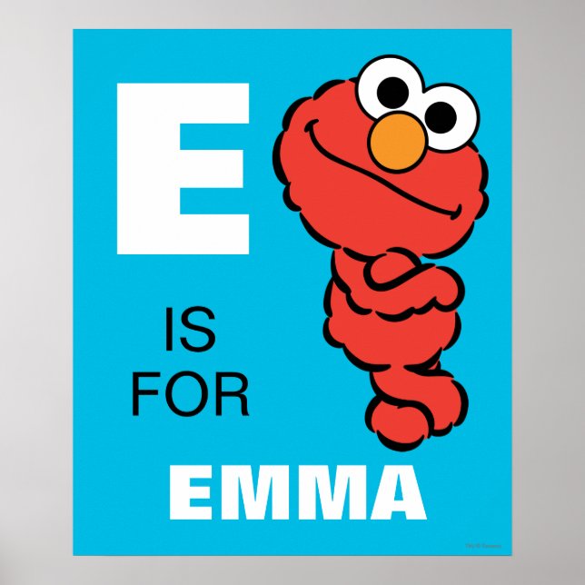 E är till Elmo | Lägg till ditt namn Poster (Framsidan)
