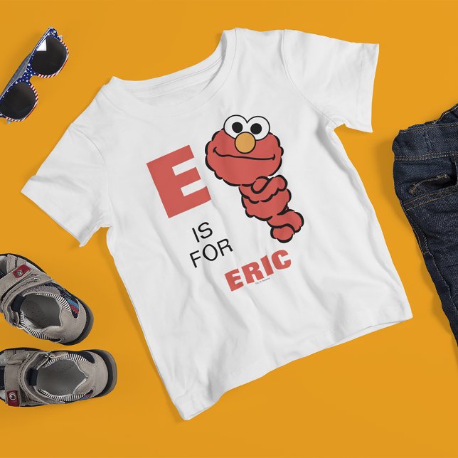 E är till Elmo | Lägg till ditt namn Tee (Skapare uppladdad)