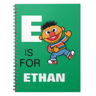 E är till Ernie Lägg till ditt namn Anteckningsbok Med Spiral