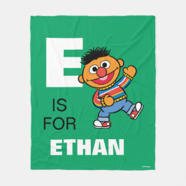 E är till Ernie | Lägg till ditt namn Fleecefilt