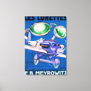 E.B. Meyrowitz Flies Goggles Advertisement Canvastryck