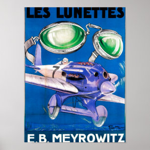 E.B. Meyrowitz Flies Goggles Advertisement Poster