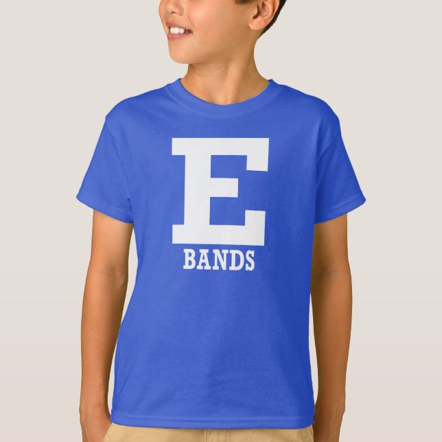 E-Bands Kids Blue-Kortärmad T Shirt (Framsida)