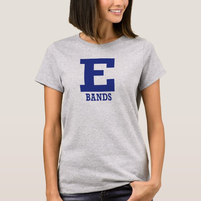 E-Bands Women's Grått Kortärmad T Shirt (Framsida)
