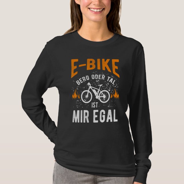 E Bike Bicycle E Bike Electric Bicycle Man som säg T Shirt (Framsida)