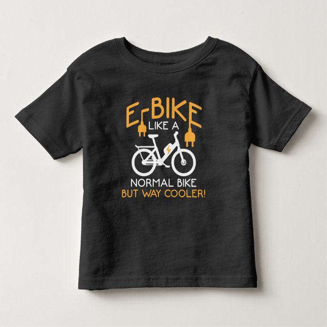 E-Bike Cycling Way Cooler Bike Funny Electric Bike T Shirt (Framsida)