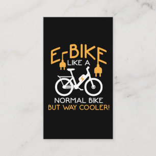 E-Bike Cycling Way Cooler Bike Funny Electric Bike Visitkort