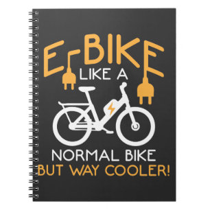 E-Bike Cykel Väg Cooler Cykel Rolig Elcykel Anteckningsbok