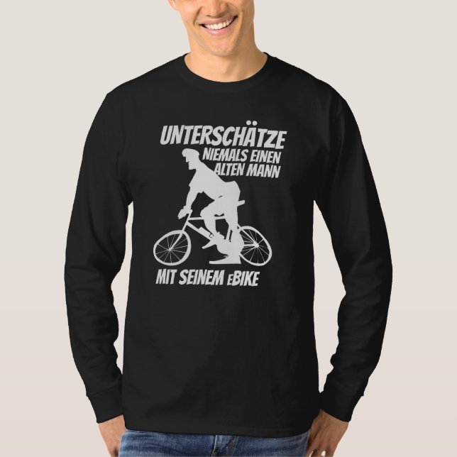 E Bike Driver Ecycle Pedelec Electric Bicycle T Shirt (Framsida)