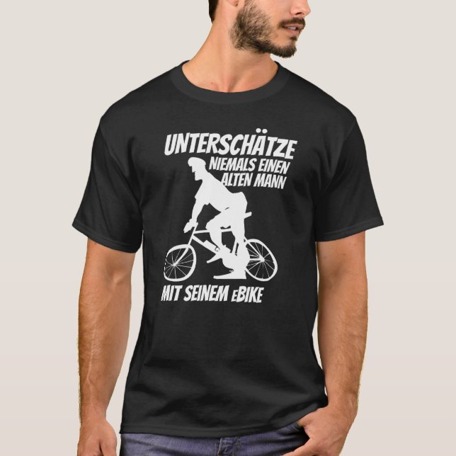 E Bike Driver Ecycle Pedelec Electric Bicycle T Shirt (Framsida)