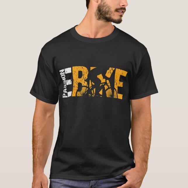 E-Bike Electric Bicycle Pedelec Gift T Shirt (Framsida)