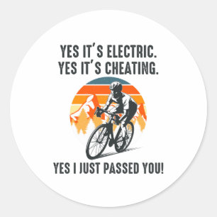 E-Bike Electric Bike E-Cyclist Bicycle Runt Klistermärke