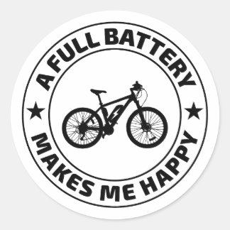 E-Bike Electric-Bike E-Cyclist Bicycling Runt Klistermärke