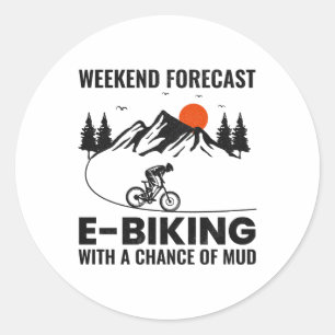 E-Bike Electric-Bike E-Cyclist Bicycling Runt Klistermärke