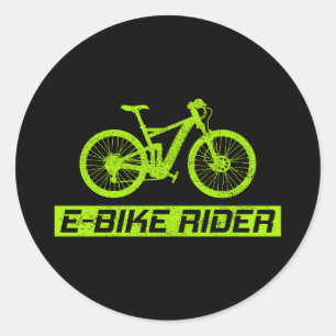 E-Bike Electric-Bike E-Cyclist Bicycling Runt Klistermärke