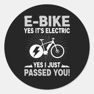 E-Bike Electric har passerat din elcykel Runt Klistermärke