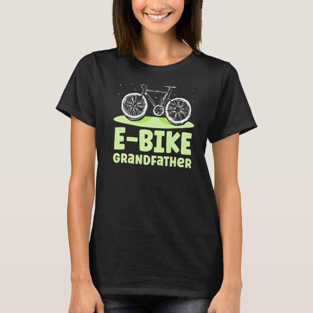 E Bike Grandfather Biker Electric Biking Cyclist G T Shirt (Framsida)