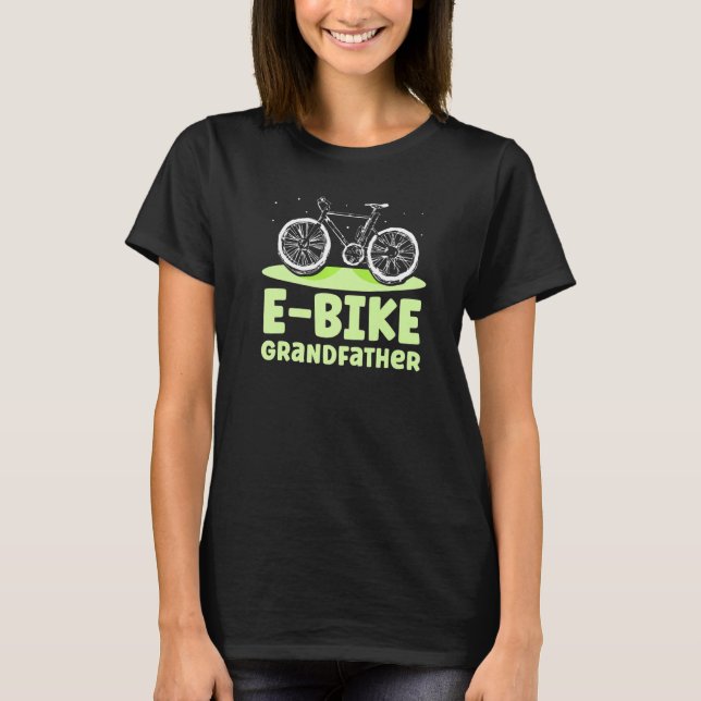 E Bike Grandfather Biker Electric Biking Cyclist G T Shirt (Framsida)