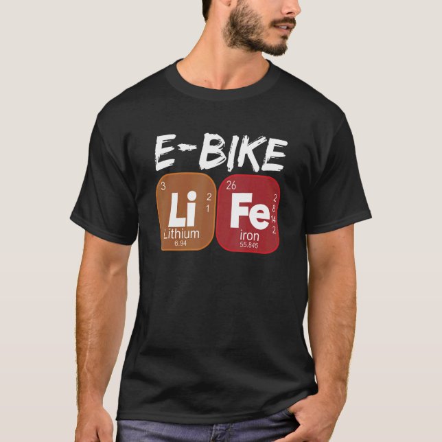 E Bike Life Periodic Bord Electrical Power Bikes 1 T Shirt (Framsida)