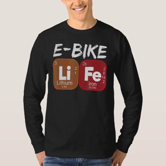 E Bike Life Periodic Bord Electrical Power Bikes 1 T Shirt (Framsida)