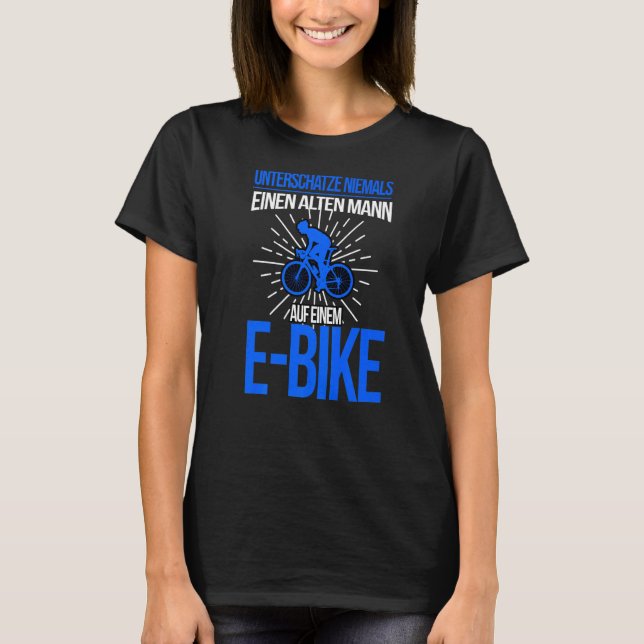 E Bike Manar Sstickande Electrical Bicycle Man Bic T Shirt (Framsida)