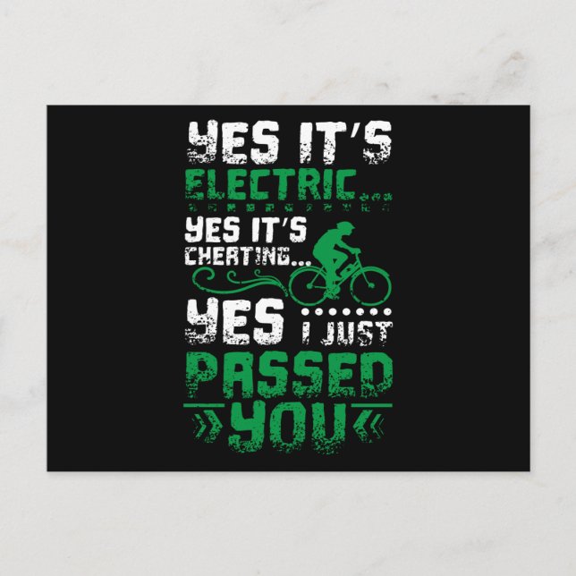 E-Bike Passed You Vykort (Framsida)