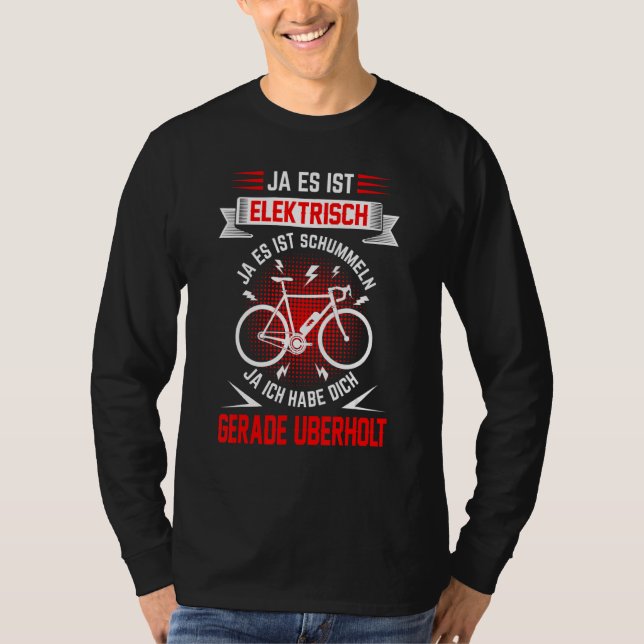 E Bike Pedelec Cyclist T Shirt (Framsida)