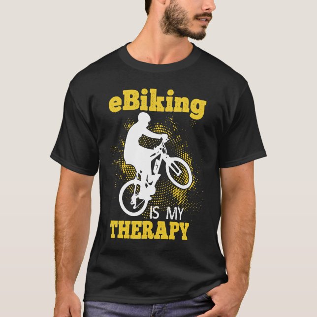 E Bike    Riding E Bikes E Biker E Biking T Shirt (Framsida)