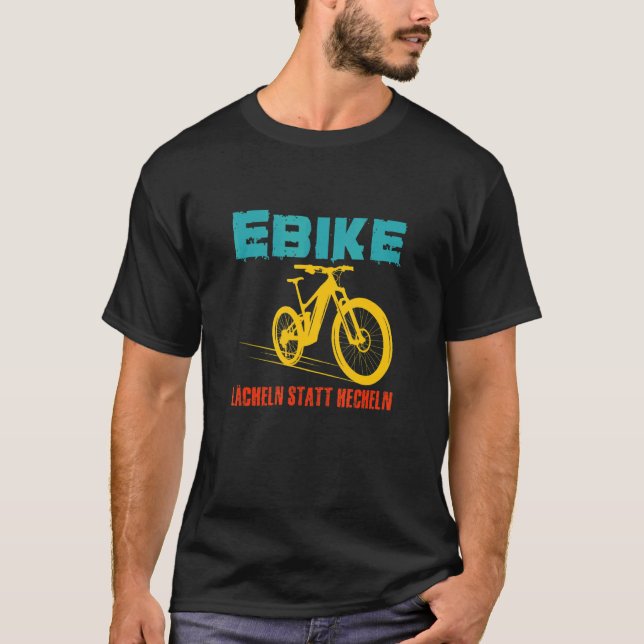 E Bike Smile i stället för Panting for Electric Cy T Shirt (Framsida)