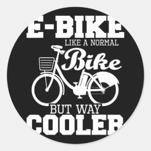 E-Bike som en vanlig bike, men som kylare Runt Klistermärke