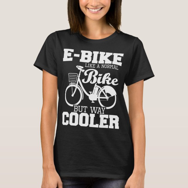 E-Bike som en vanlig bike, men som vägkooler - Ele T Shirt (Framsida)