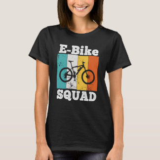 E Bike Squad EBike Team E Biking Retro E Bike T Shirt