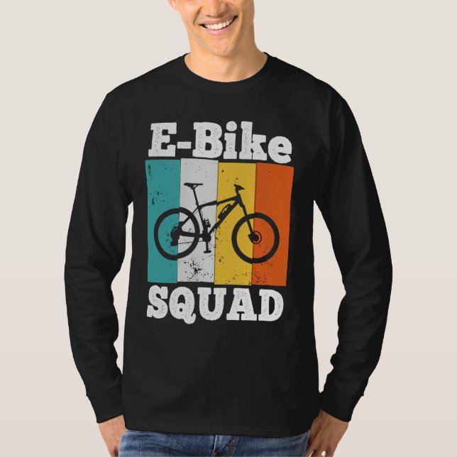 E Bike Squad  EBike Team E Biking Retro E Bike T Shirt (Framsida)