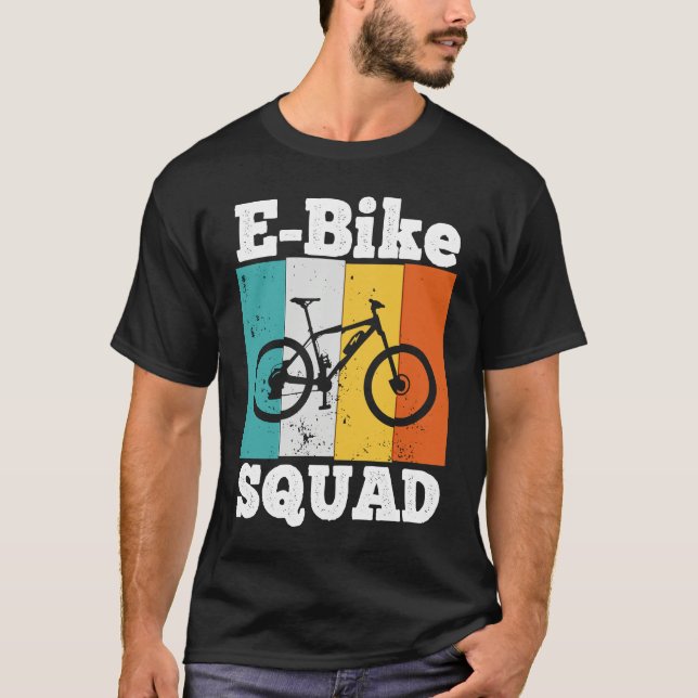 E Bike Squad  EBike Team E Biking Retro E Bike T Shirt (Framsida)
